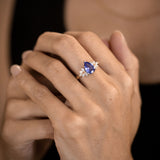 Tanzanite and Diamond Snow Queen ring in 14ct Gold and Platinum