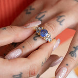 Iris Bouquet Ring in Tanzanite and Sapphire