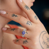 Iris Bouquet Ring in Tanzanite and Sapphire