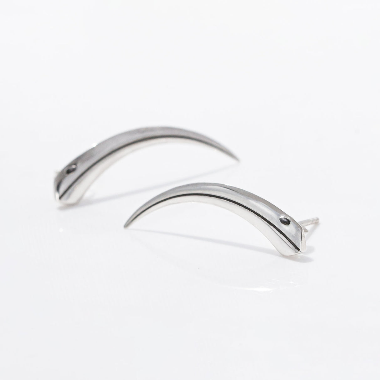 Huia Beak Studs in Sterling Silver