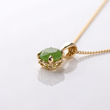 Baby Dewdrop pendant with Pounamu in 9 carat Gold