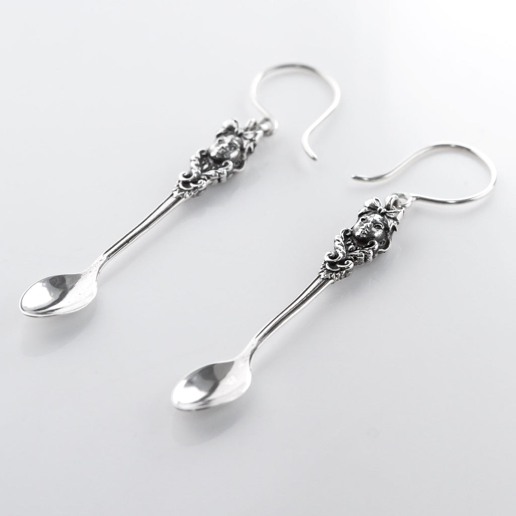 Goldilocks Spoon earrings in Sterling Silver