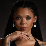 Venom Earrings in Mother of Pearl