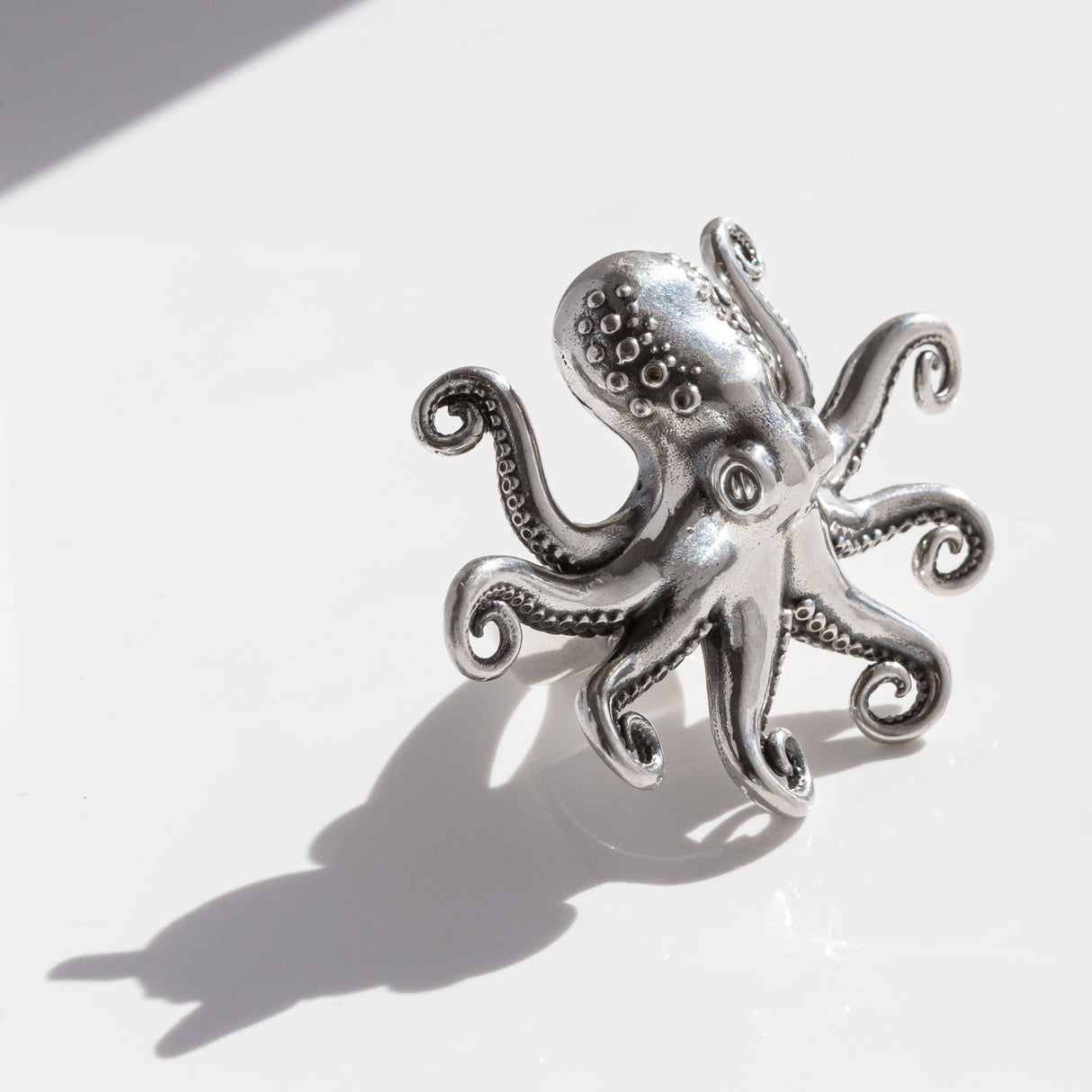 Kraken Octopus ring in Sterling Silver