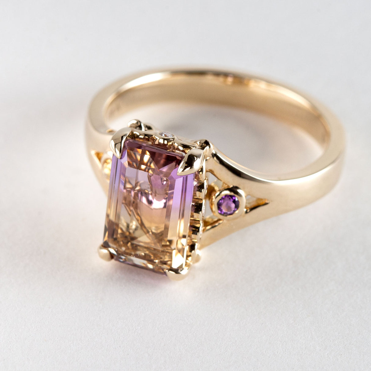 Love on Fire Ametrine Ring