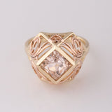 Midsummer Night's Dream ring with Pink Topaz in 9 carat Pink and Yellow Gold