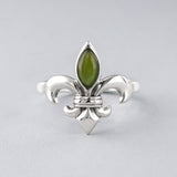 Pounamu Fleur de Lis Ring