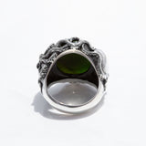 Pounamu Twin Octopus ring in Sterling Silver