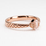 Rose Gold Morganite Dragon Claw Ring