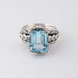 Blue Topaz Tide Pool ring in Sterling Silver