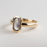 Thunderstorm ring with Grey Spinel in 9ct Gold and Platinum
