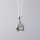 Crab Romance Charm necklace in Sterling Silver