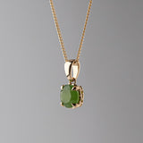 Baby Dewdrop pendant with Pounamu in 9 carat Gold