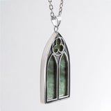 Gothic Pendant in Sterling Silver with Pounamu