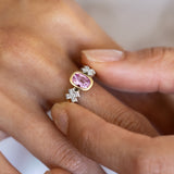 Pastel Pink Sapphire Kiss Kiss Ring