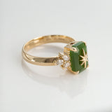 Pounamu Starlight Orchard Diamond ring in Gold or Platinum