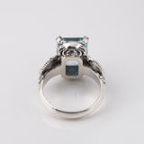 Blue Topaz Tide Pool ring in Sterling Silver