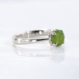 Baby Dewdrop ring with Pounamu in Sterling Silver