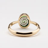 Green Tourmaline Spiral Ring