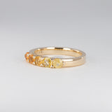 Sunshine Ombré Sapphire Heart Claw Ring