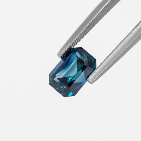 Deep Blue Teal Sapphire Radiant cut 3.03 carat