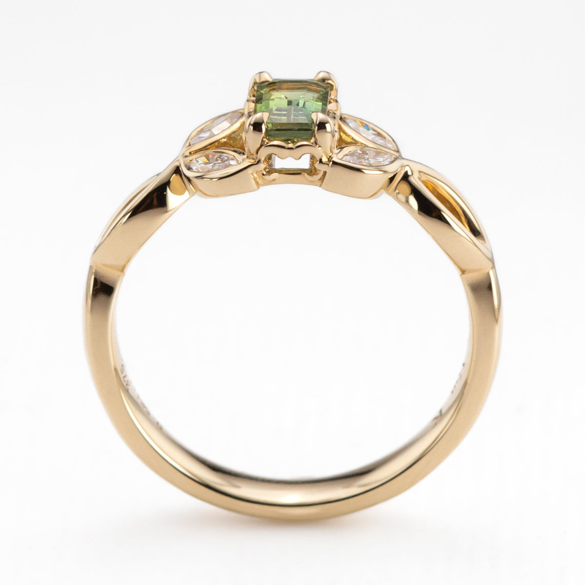 Lime Green Sapphire Nymphia Ring