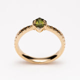 Golden Green Bicolour Sapphire Dragon Claw Ring