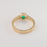 Little Princess ring with Emerald and Diamonds in 9 carat Gold