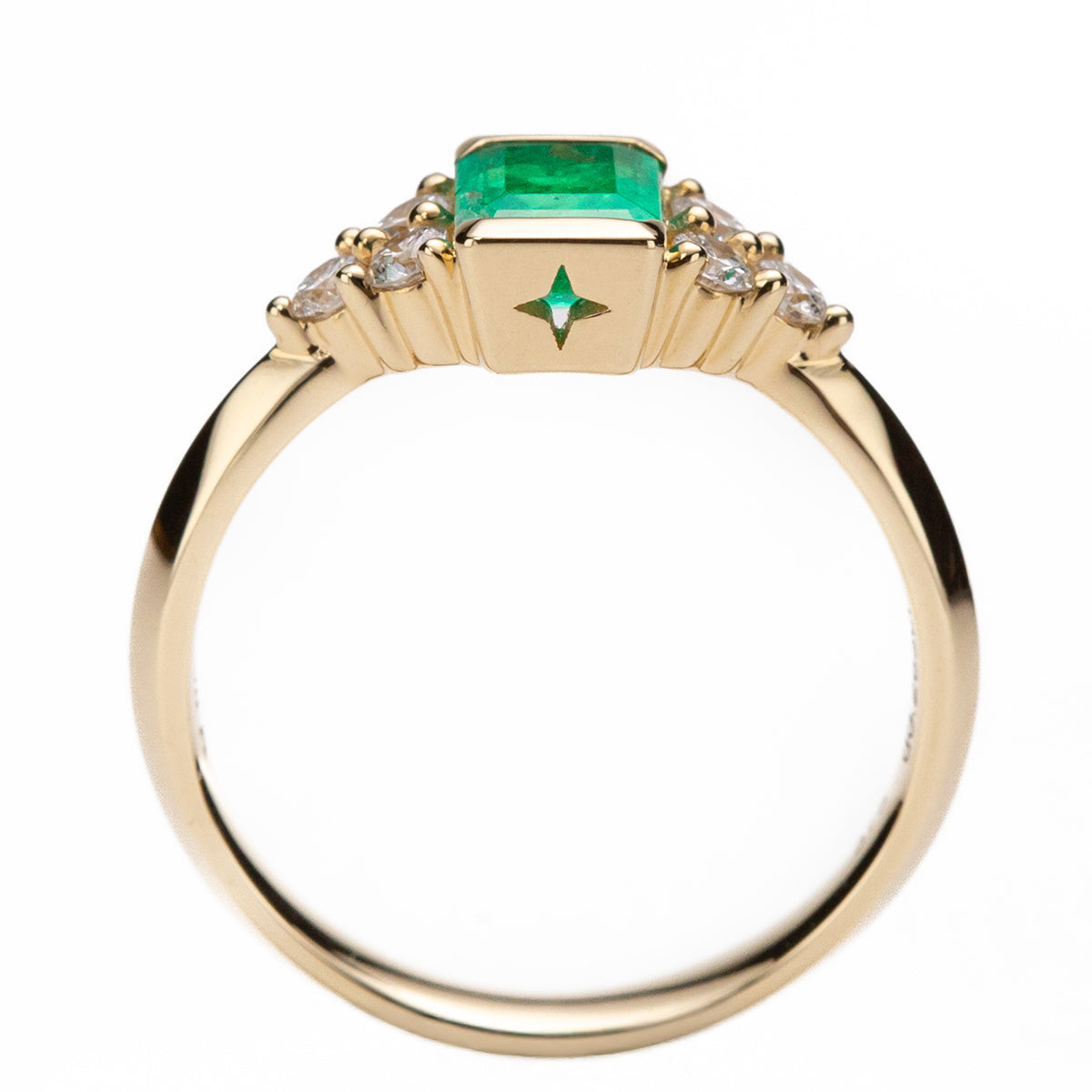 Gaia Lady of the Lake Ring in Emerald