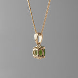 Baby Dewdrop pendant with Pounamu in 9 carat Gold