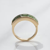 Pounamu Ombré Channel ring in 9 carat Gold