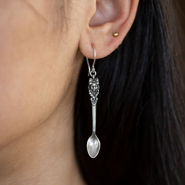 Goldilocks Spoon earrings in Sterling Silver