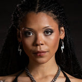 Viper Earrings in Mother of Pearl