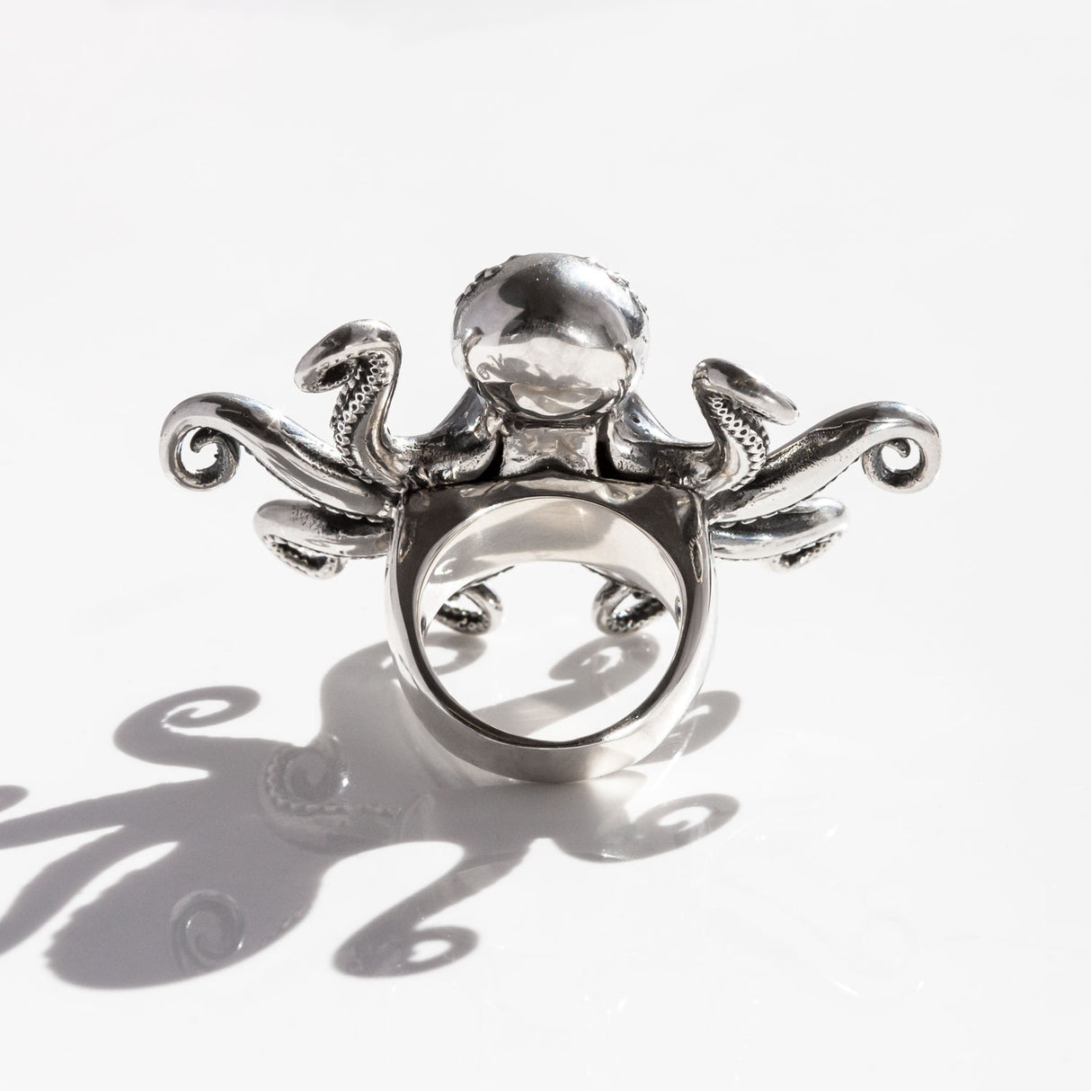 Kraken Octopus ring in Sterling Silver