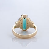 Caribbean Dream ring with Ombré Lagoon Tourmaline in 9 carat Gold