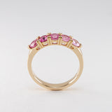 Pink Ombré Sapphire Heart Claw Ring