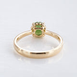 Baby Dewdrop ring with Pounamu in 9 carat Gold