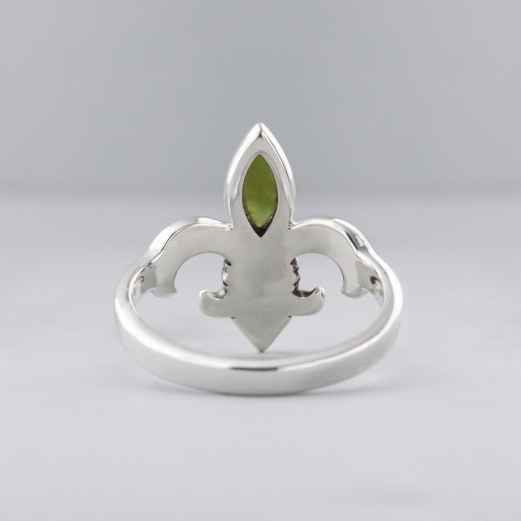 Pounamu Fleur de Lis Ring