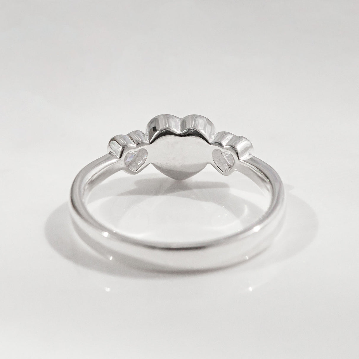 Lovebug ring with Pounamu and Cubic Zirconia in Sterling Silver