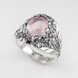 Flower Garden Ring in Rose Quartz