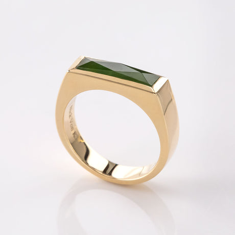 Faceted Pounamu Elemental Ring