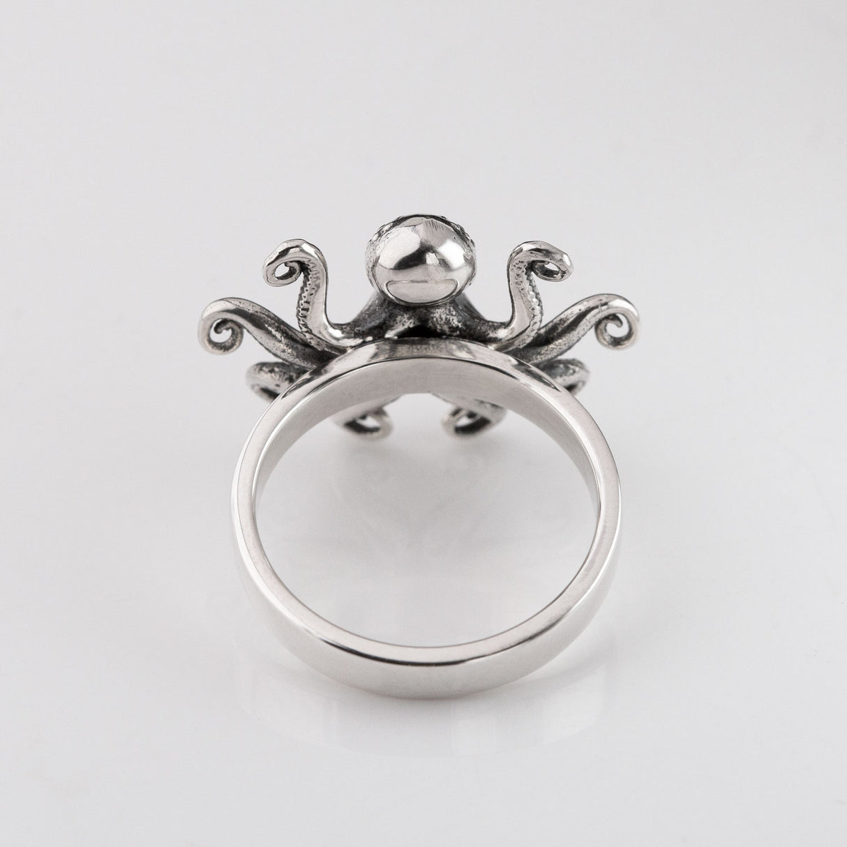 Mini Kraken Octopus ring in Sterling Silver