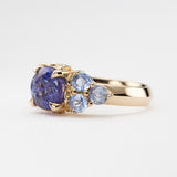 Iris Bouquet Ring in Tanzanite and Sapphire