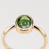 Green Tourmaline Spiral Ring