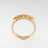 Sunshine Ombré Sapphire Heart Claw Ring