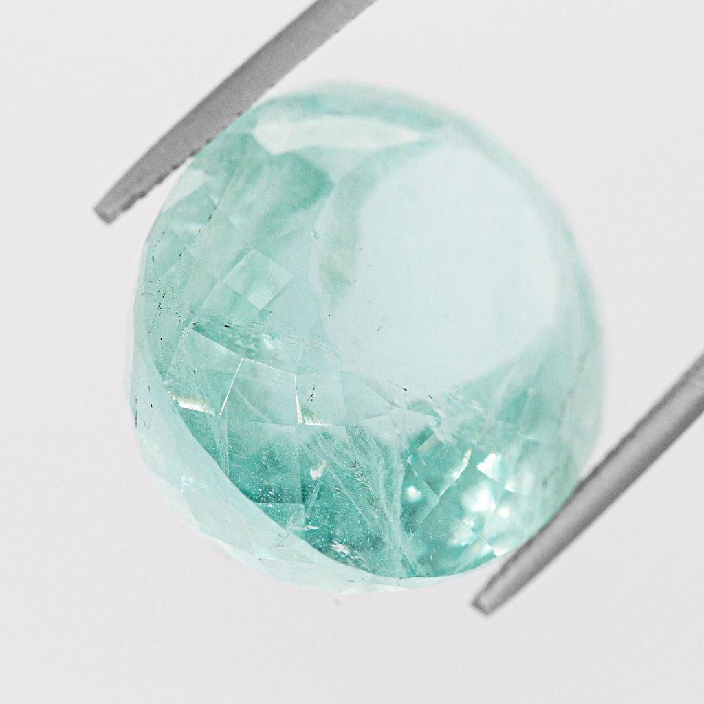 Icey Blue Aquamarine - Oval cut faceted 49.31 carats