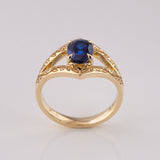 1.47 ct Blue Kyanite Cernunnos ring in 9 carat Gold