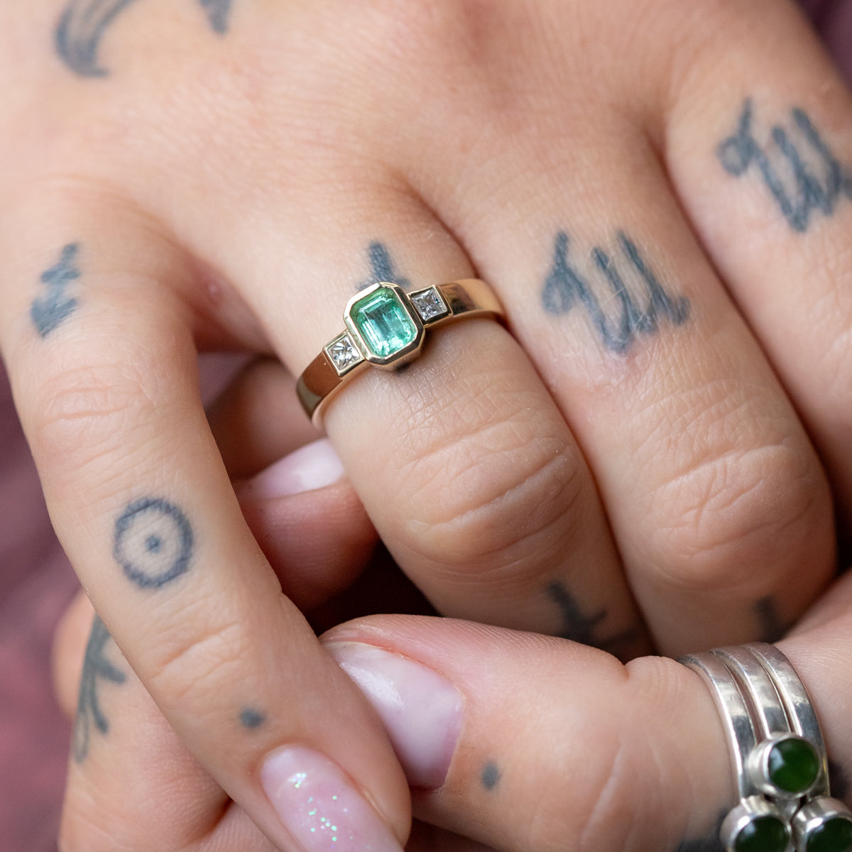 Mojito Sorbet Pastel Emerald Ring