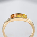 Citrus Sunset ring with Yellow Sapphires in 9 carat Gold