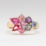 Fallen Petals Ring with Spinel & Sapphires